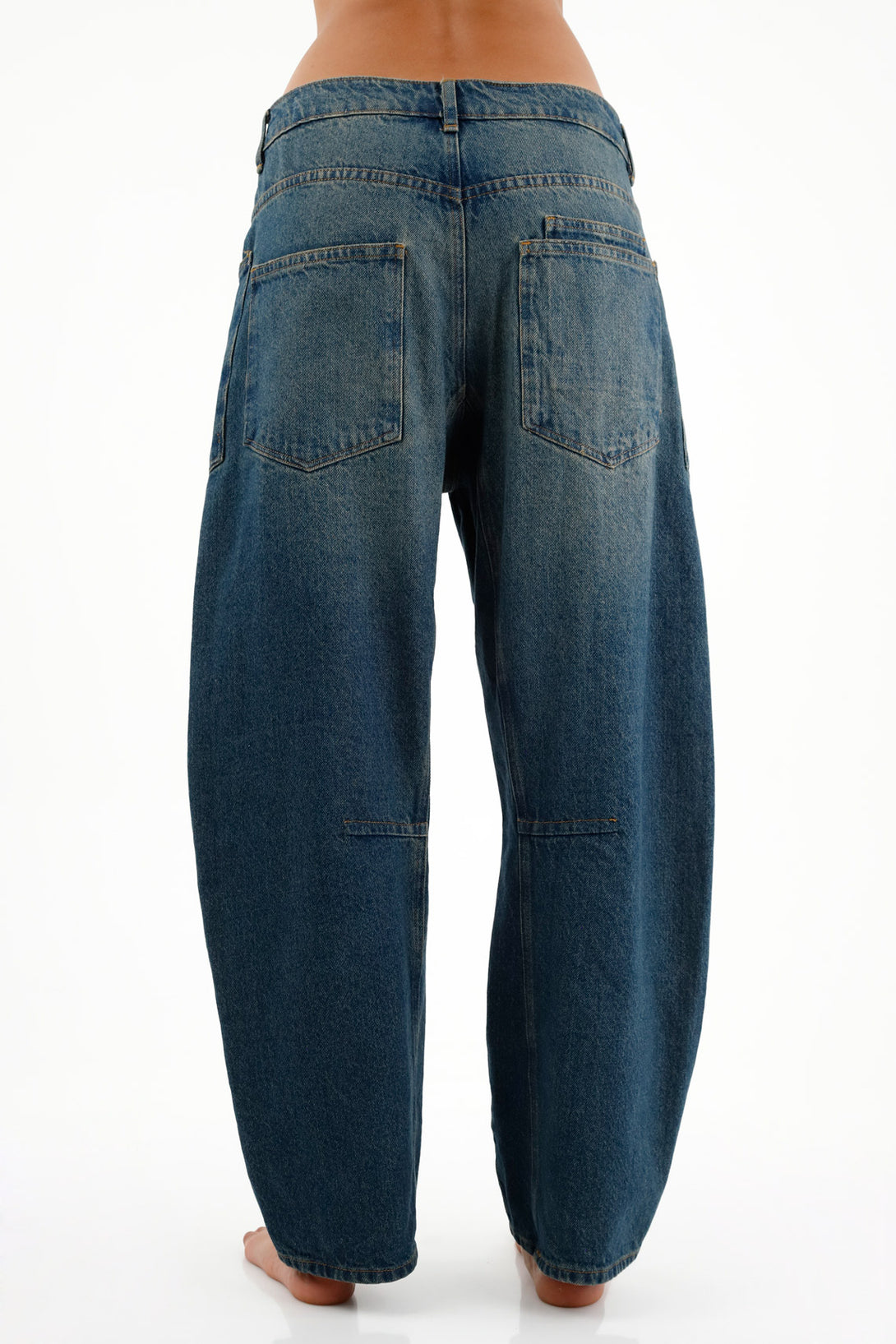 Women's Blue Patch Pocket Jeans