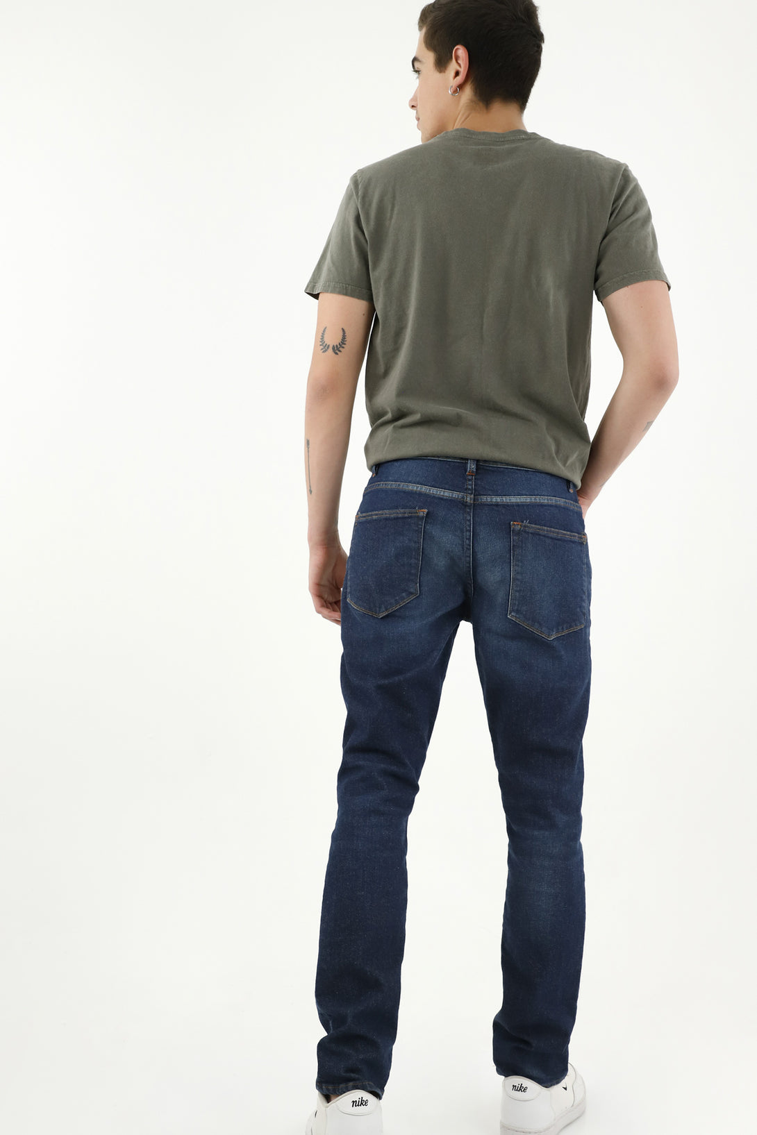 Men's Lightly Distressed Blue Jeans