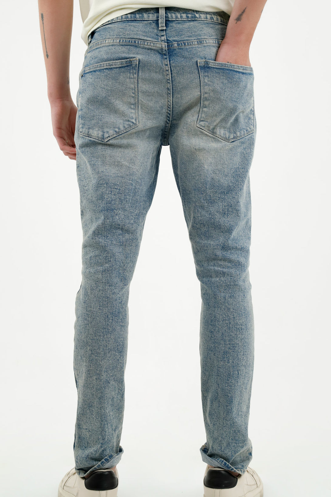 Men's Blue Five-Pocket Jeans