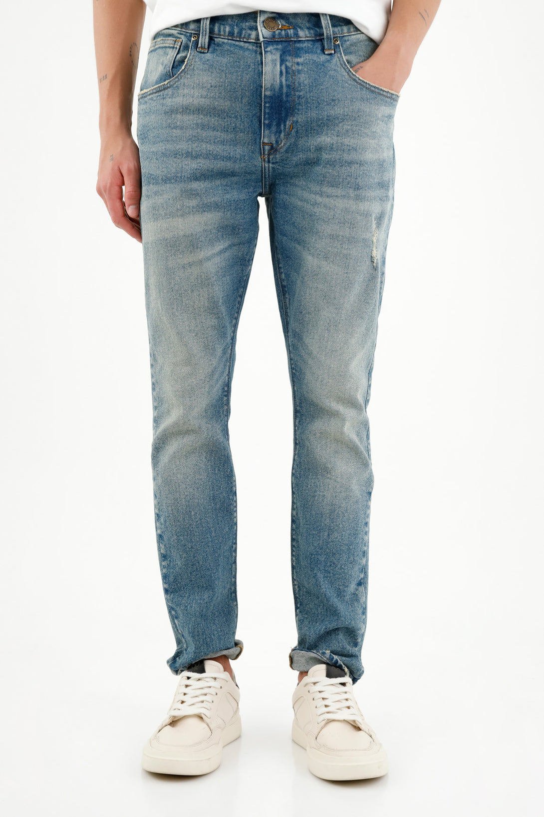 Jean Nudy azul cinco bolsillos para hombre