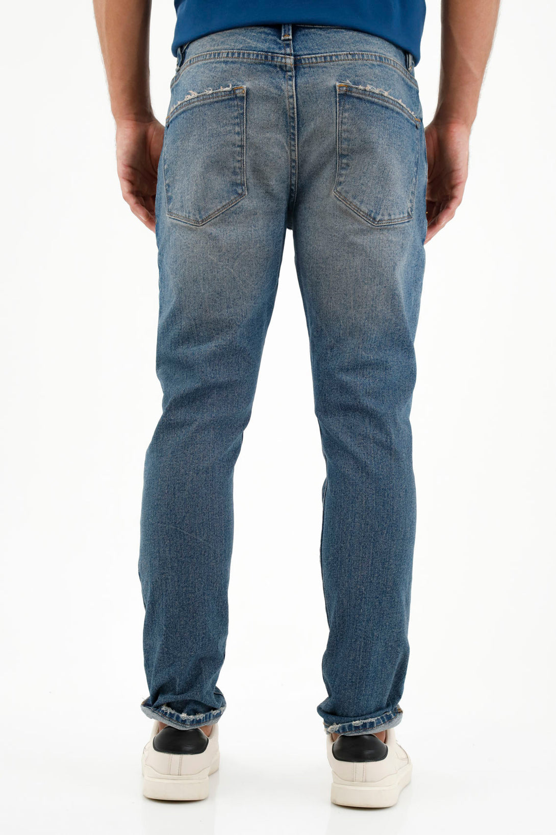 Men's Ripped Blue Jeans