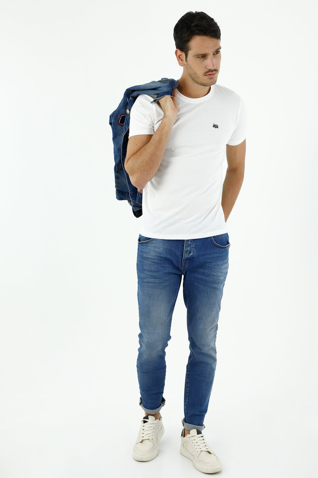 Jean skinny azul para hombre