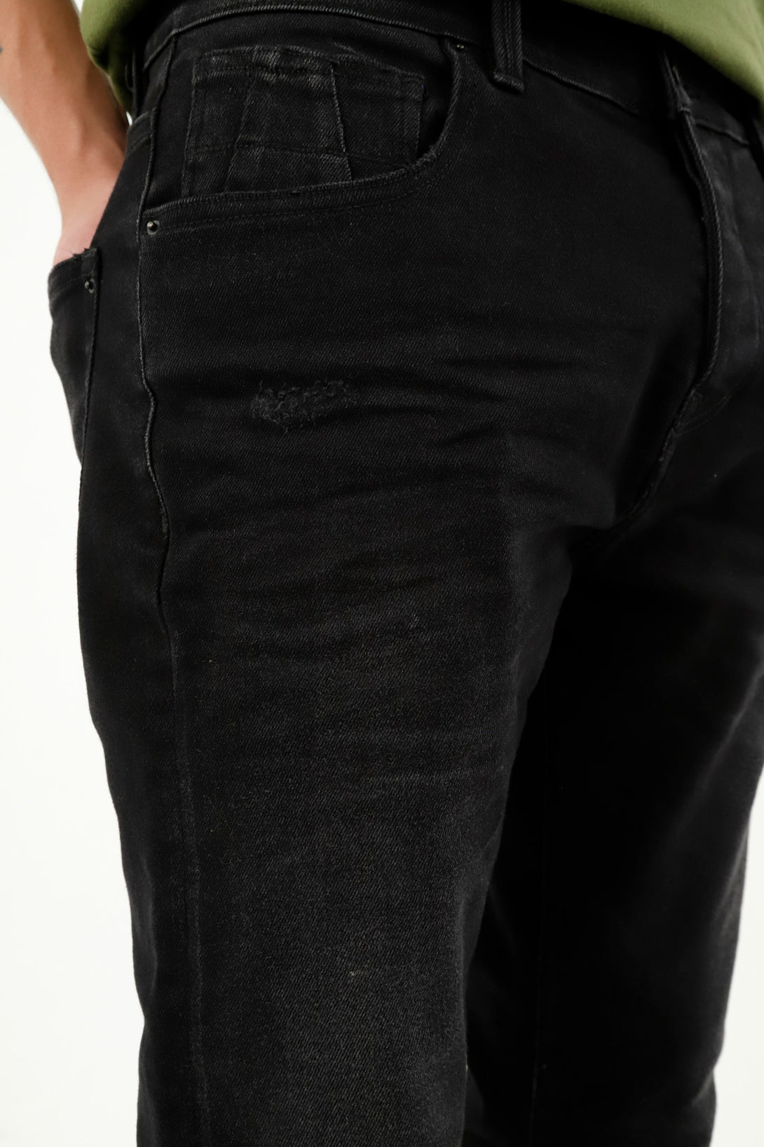 Jean Skinny negro para hombre