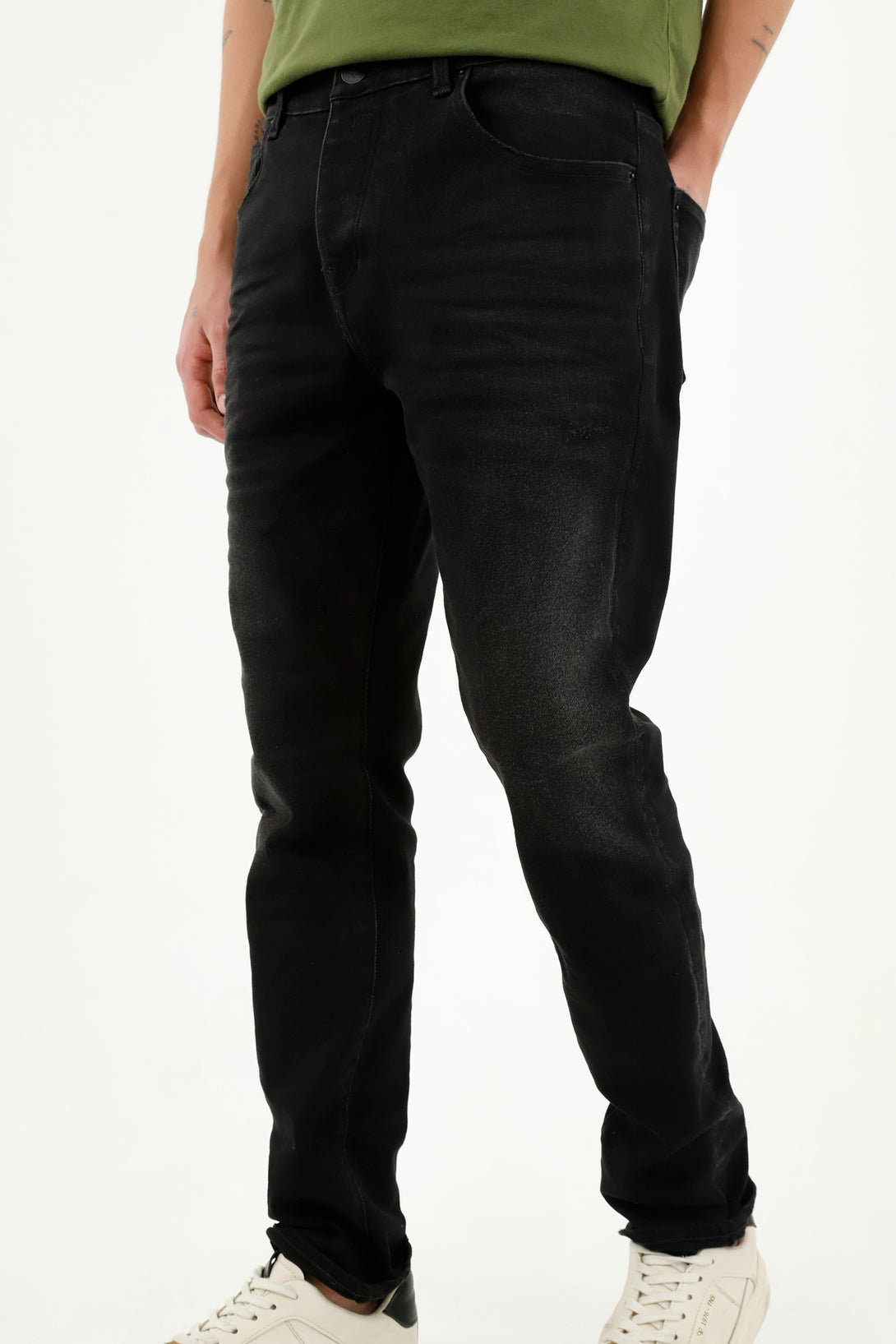 Jean Skinny negro para hombre