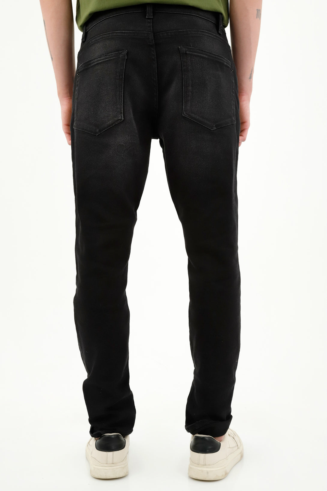 Jean Skinny negro para hombre