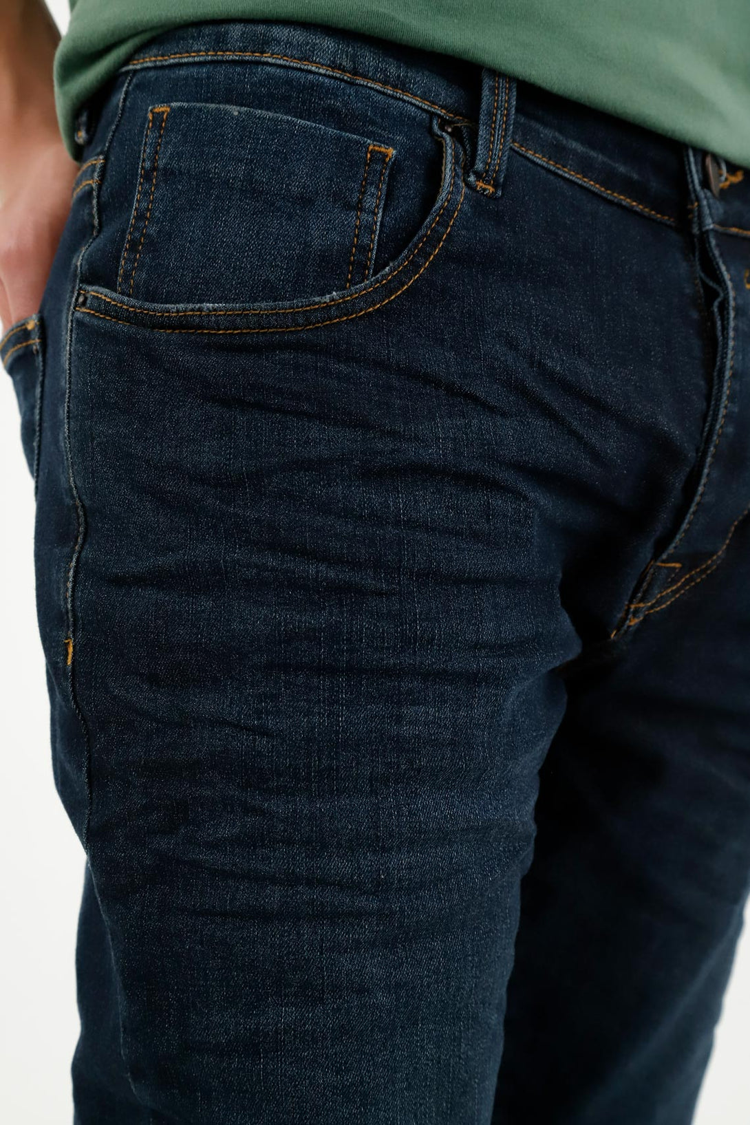 Jean Skinny azul con desgaste para hombre