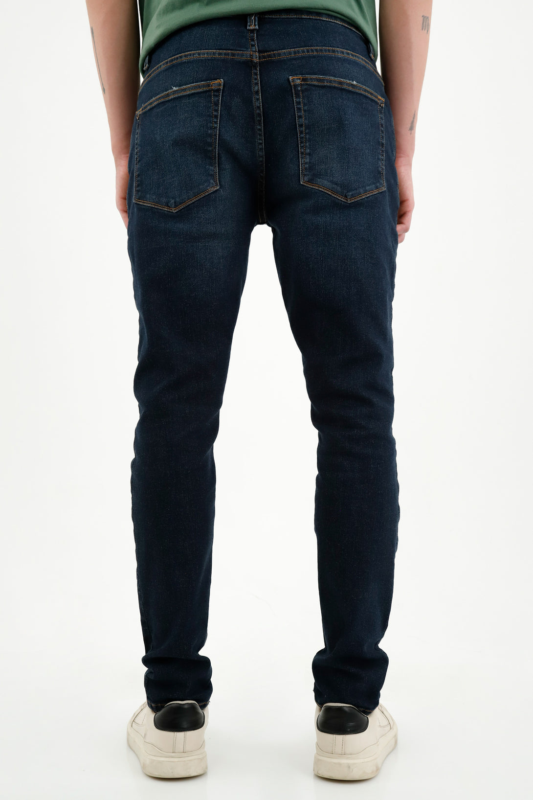 Jean Skinny azul con desgaste para hombre