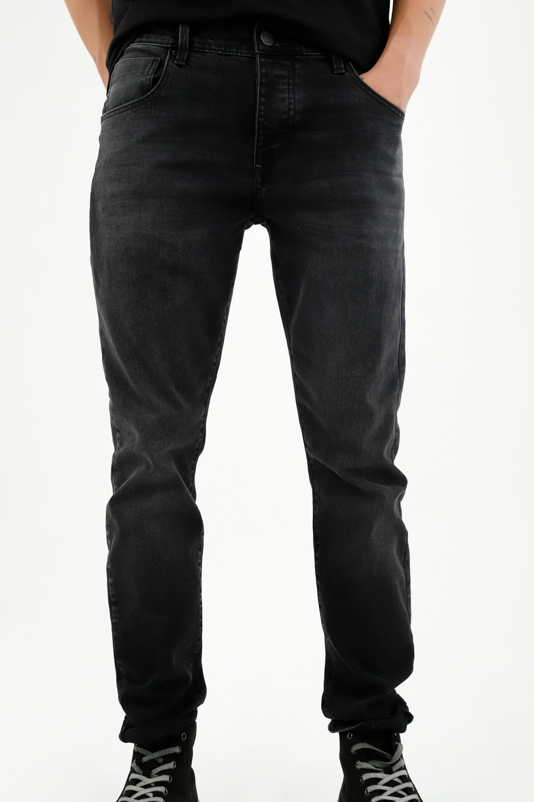 Jean Skinny black denim para hombre