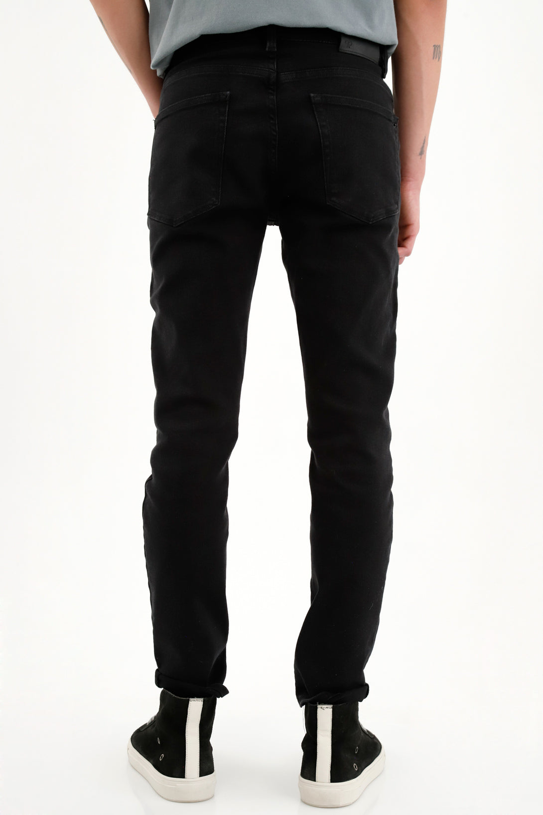 Men's Black Five-Pocket Jeans