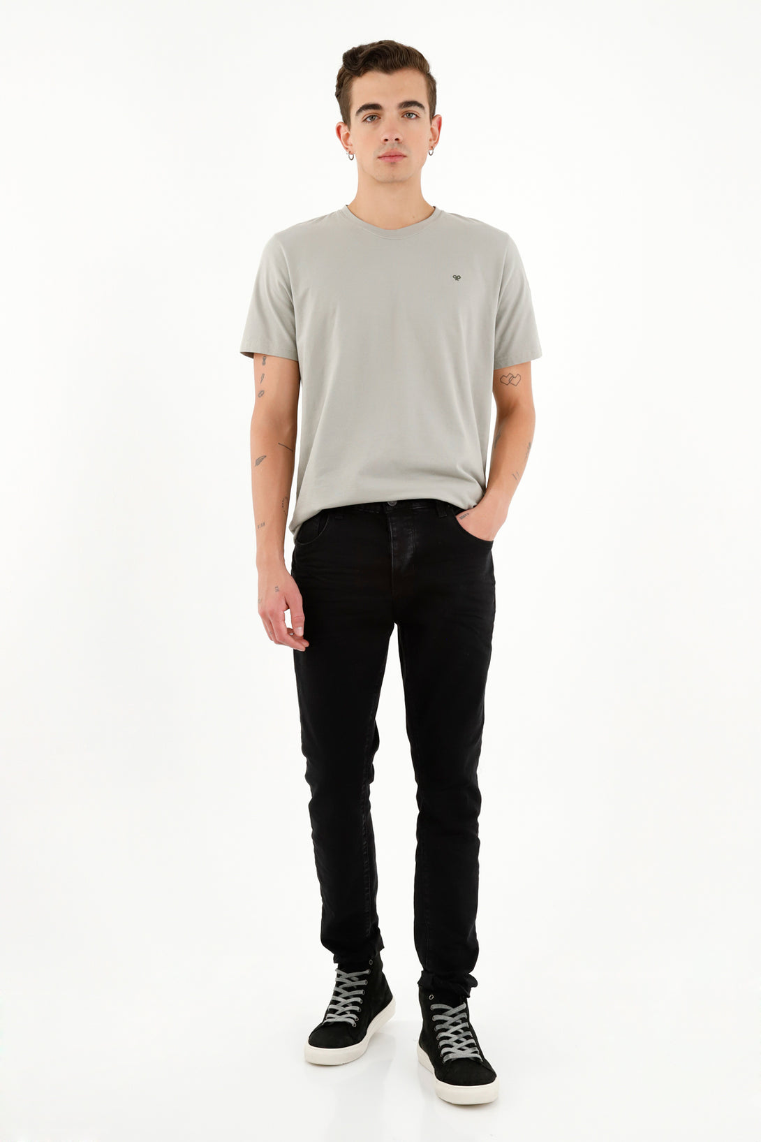 Jean Skinny fit negro para hombre