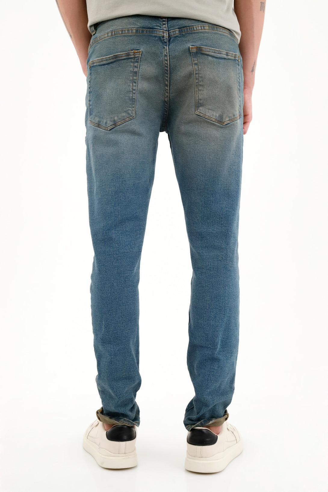 Men's Blue Five-Pocket Jeans