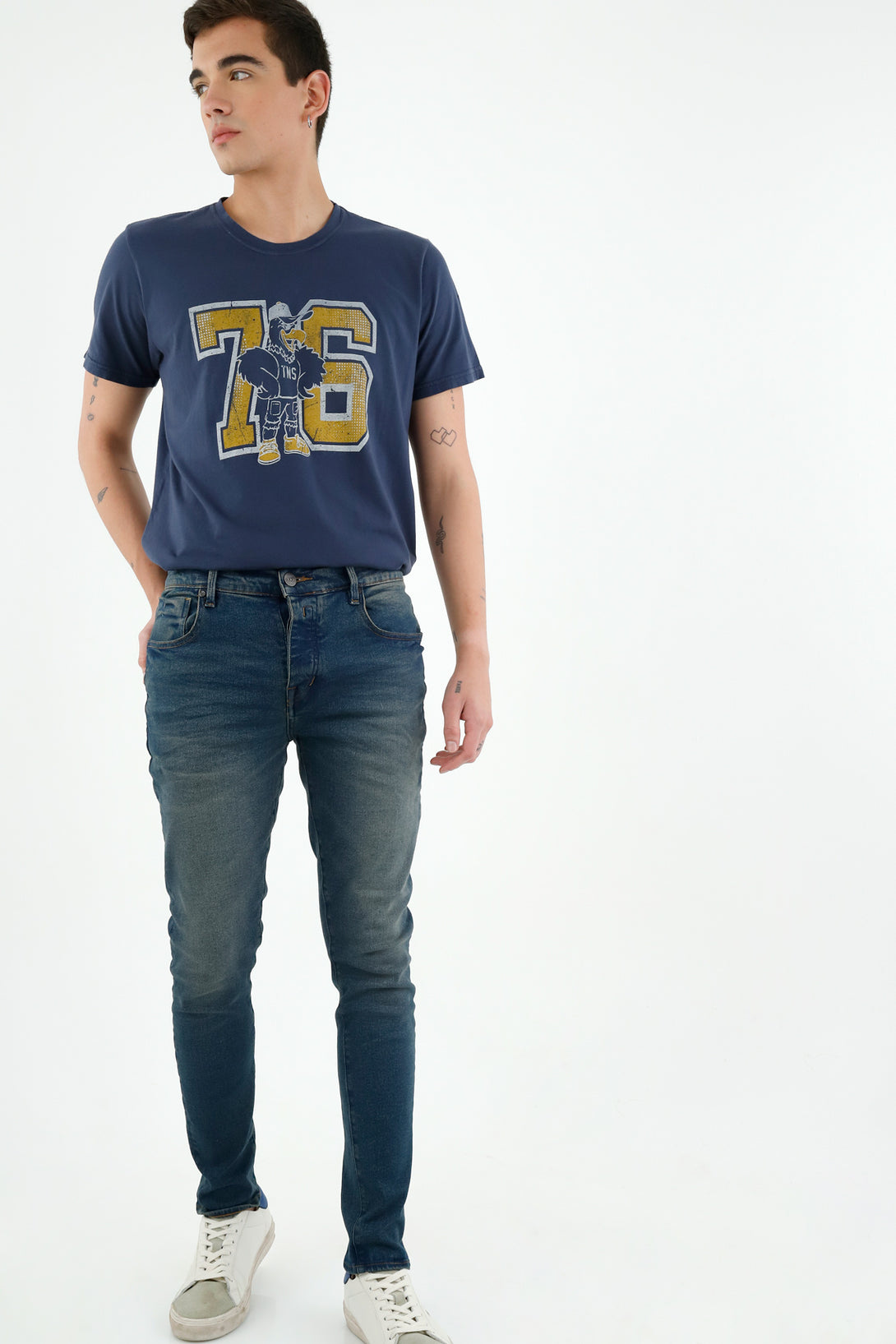 Jean Super Skinny azul para hombre