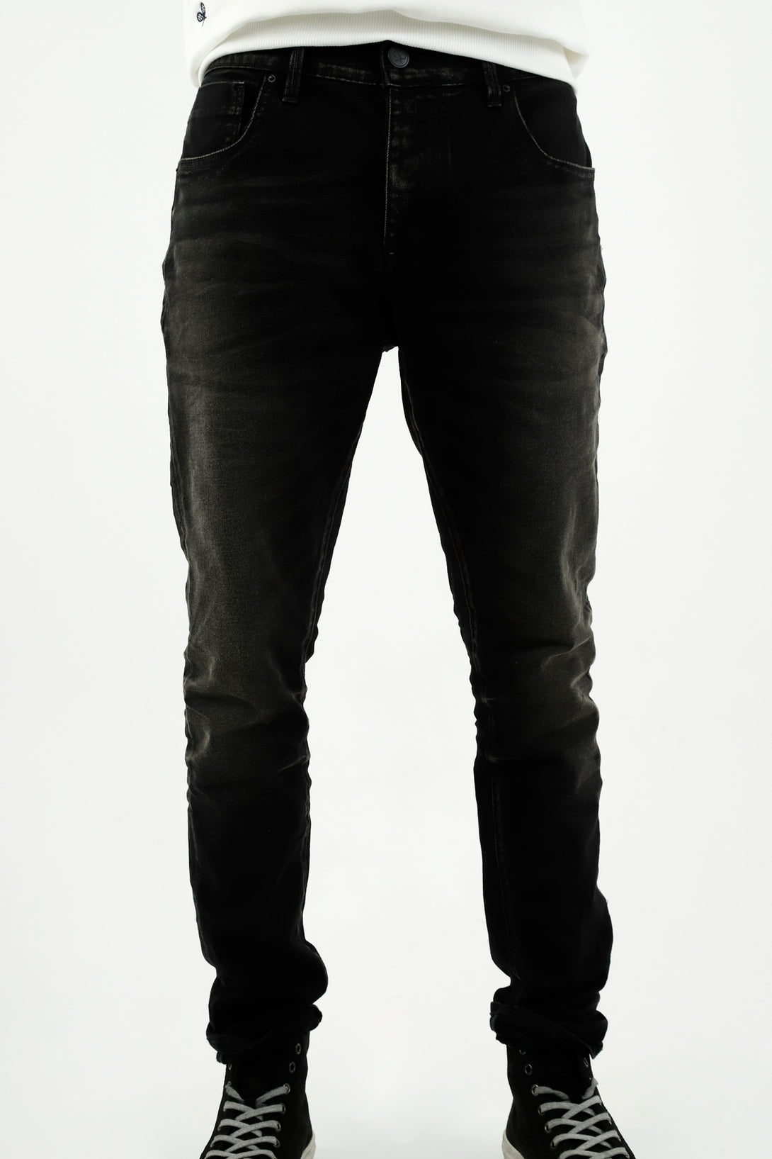 Jean Skinny negro para hombre