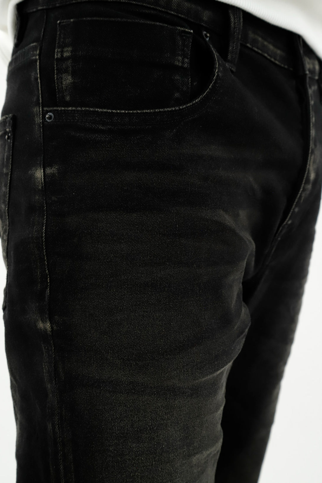 Jean Skinny negro para hombre