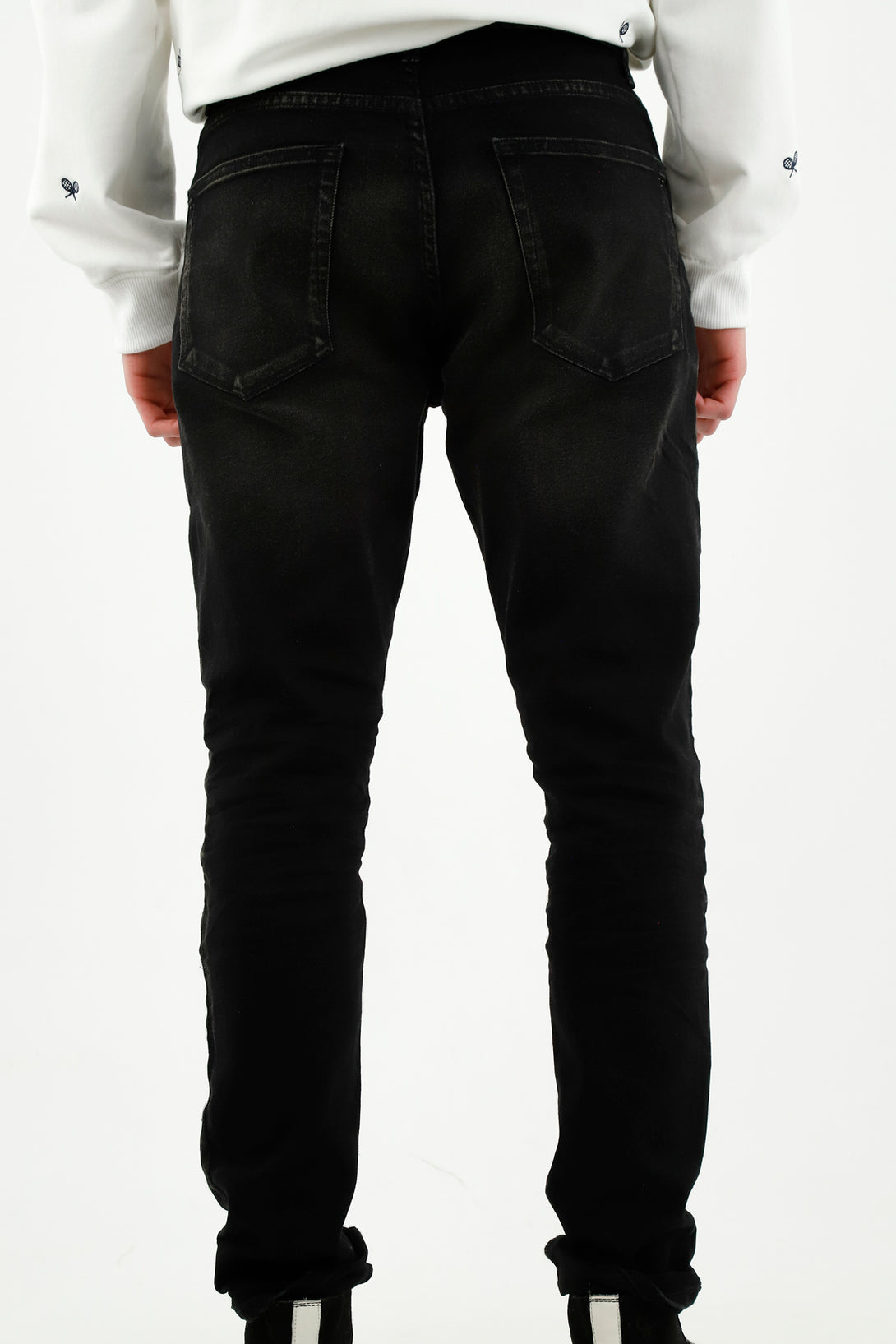 Jean Skinny negro para hombre