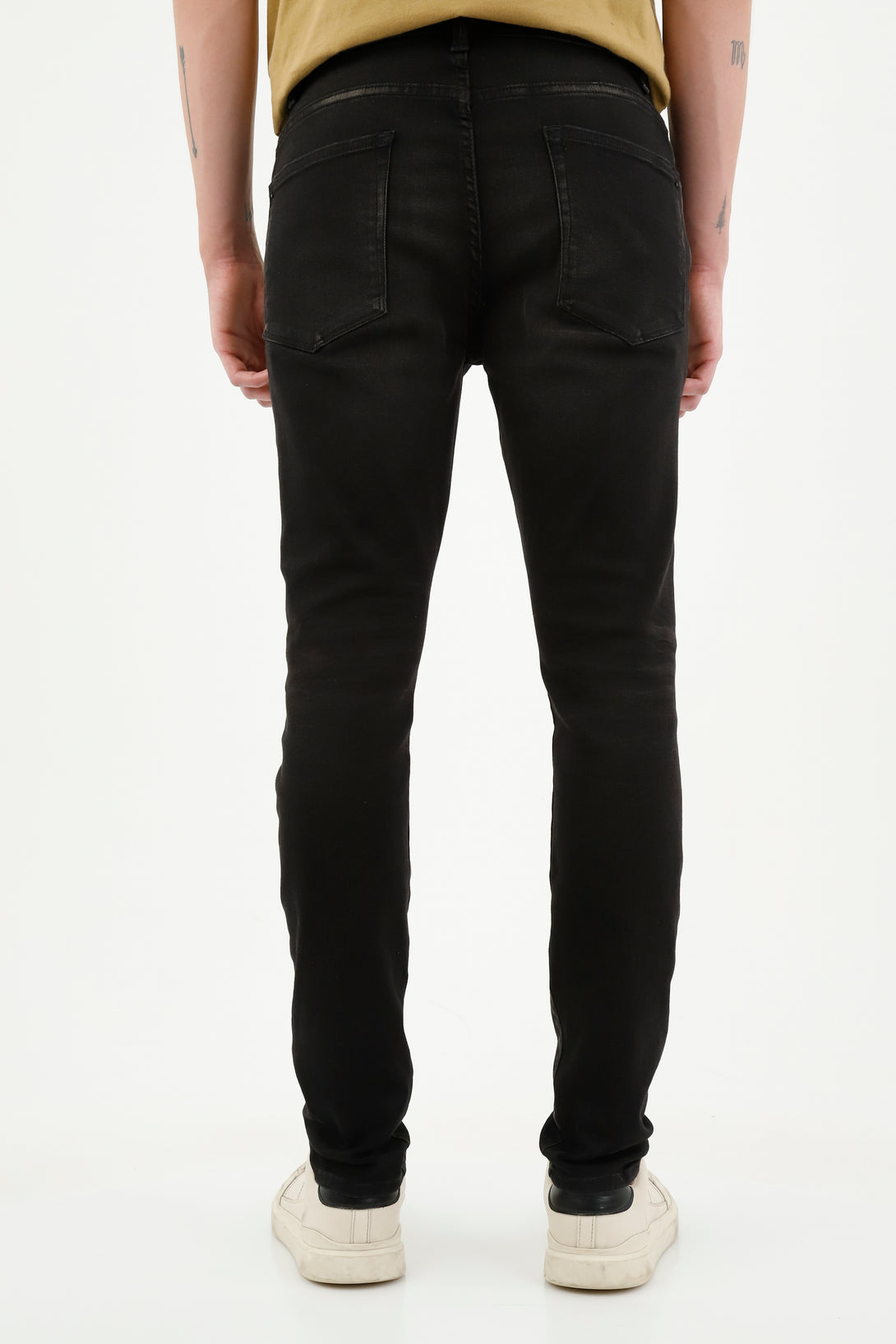 Jean Super Skinny negro para hombre