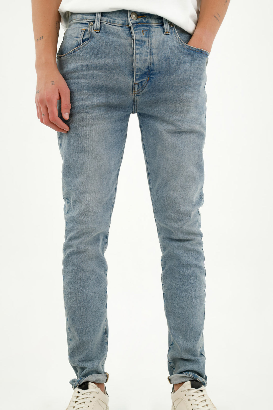 Jean Súper Skinny denim claro para hombre