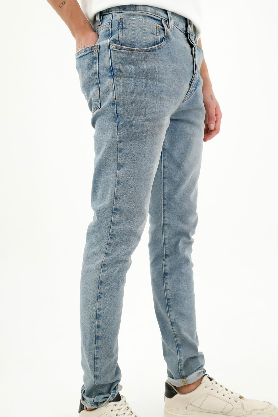 Jean Súper Skinny denim claro para hombre