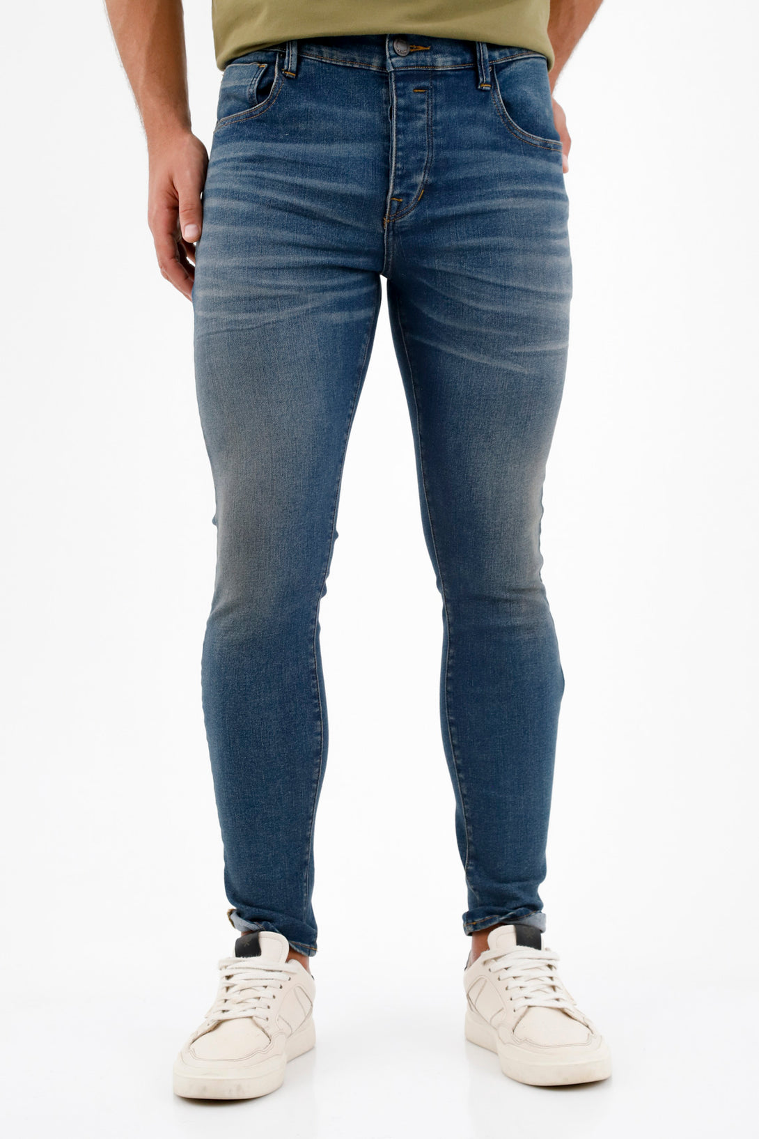 Jean Super Skinny azul para hombre