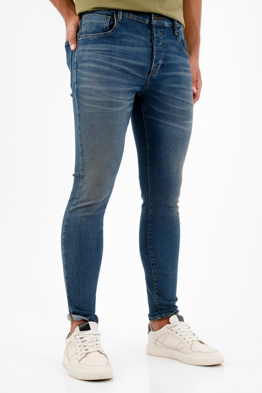 Jean Super Skinny azul para hombre