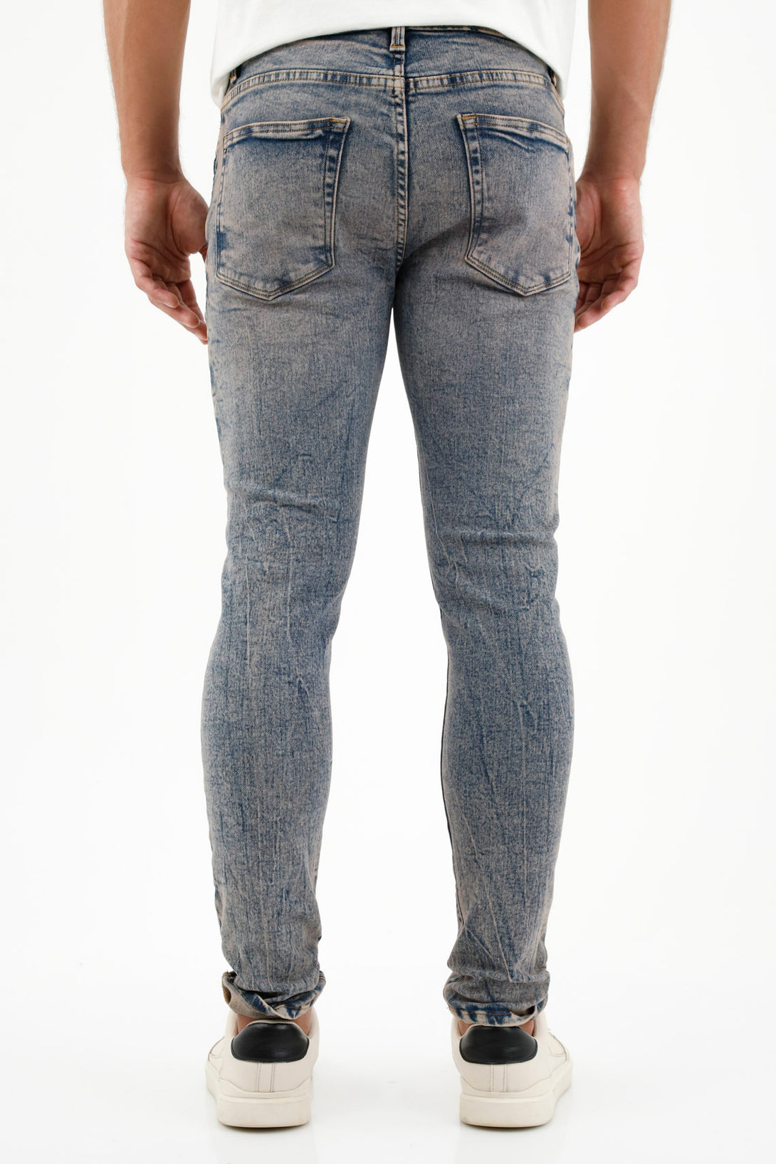 Men's Blue Five-Pocket Jeans