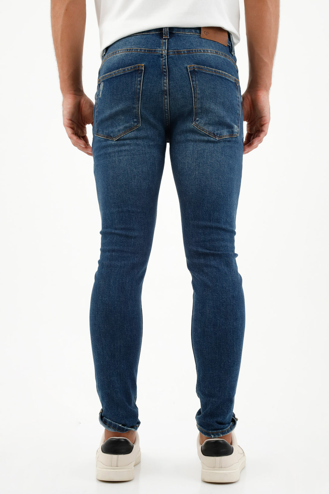 Men's Distressed Blue Jeans