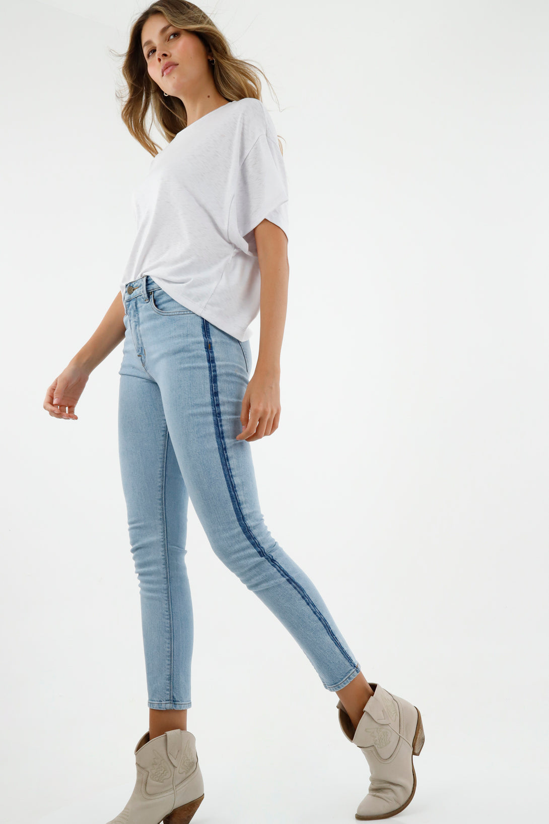 Jean Super Slim azul para mujer