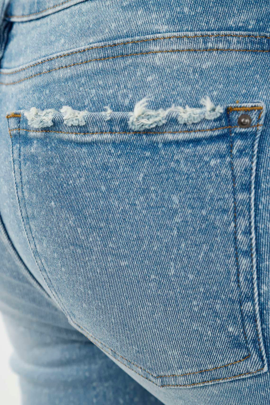 Women's Splatter Effect Blue Jeans