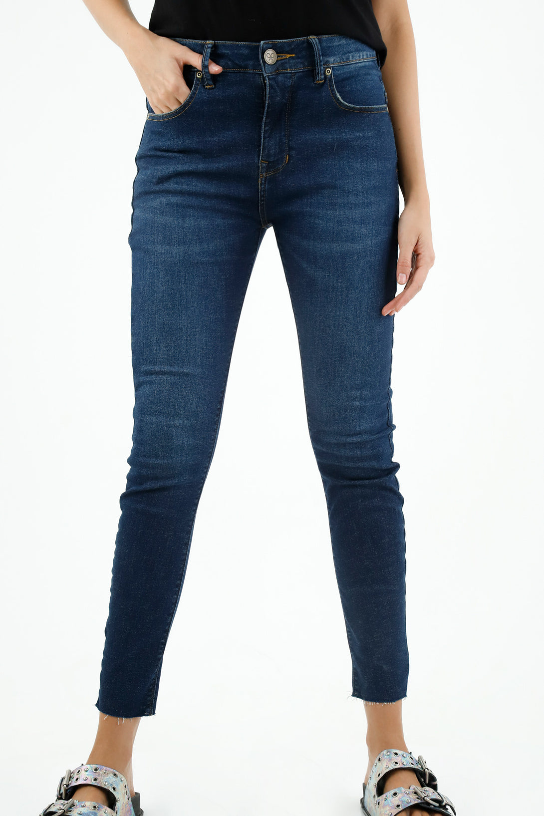 Jean Super Slim azul para mujer