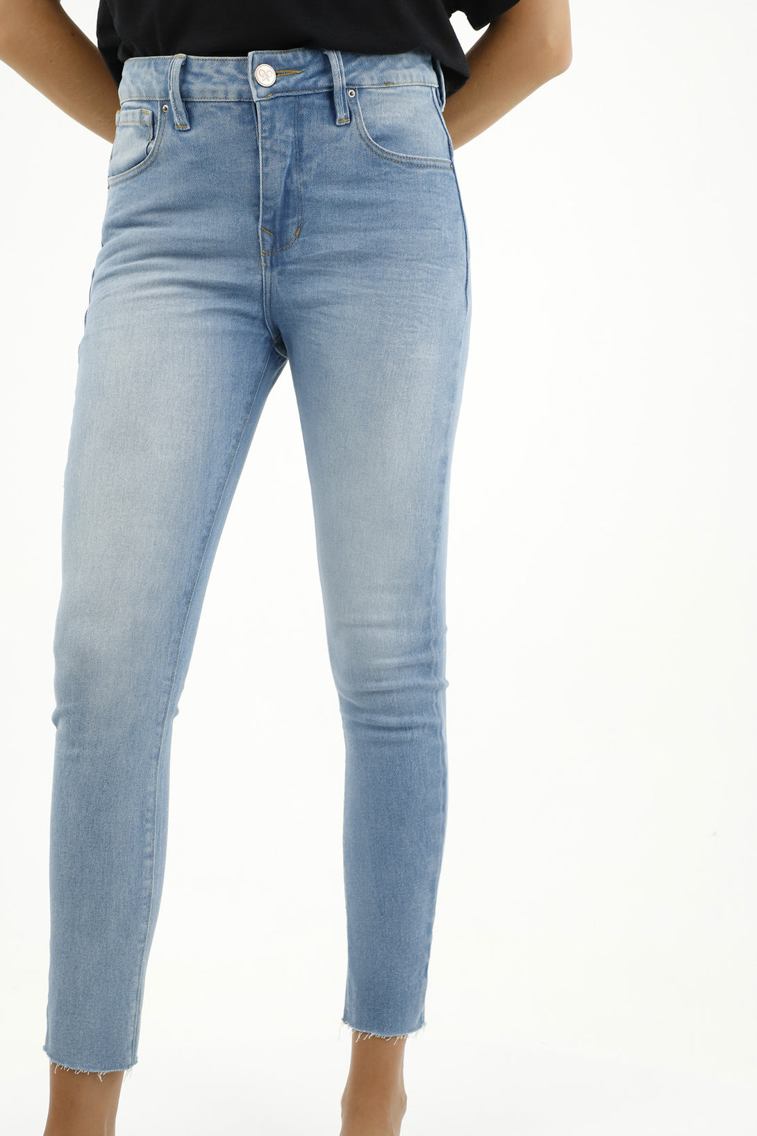 Women's Distressed Blue Jeans