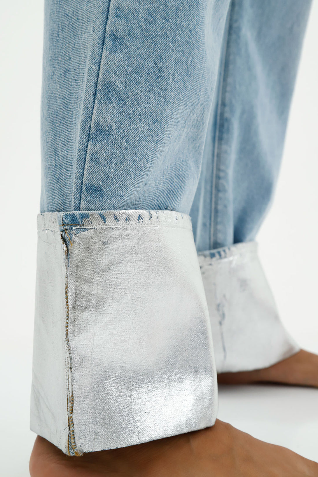 Women's Shiny Blue Jeans