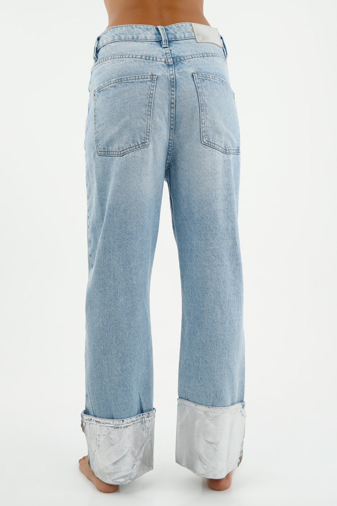 Women's Shiny Blue Jeans