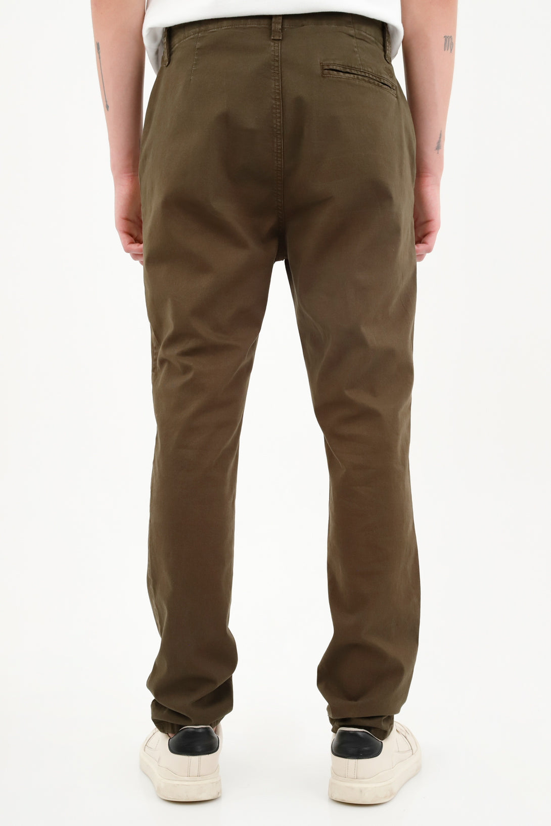 Pantalón tipo chino verde para hombre