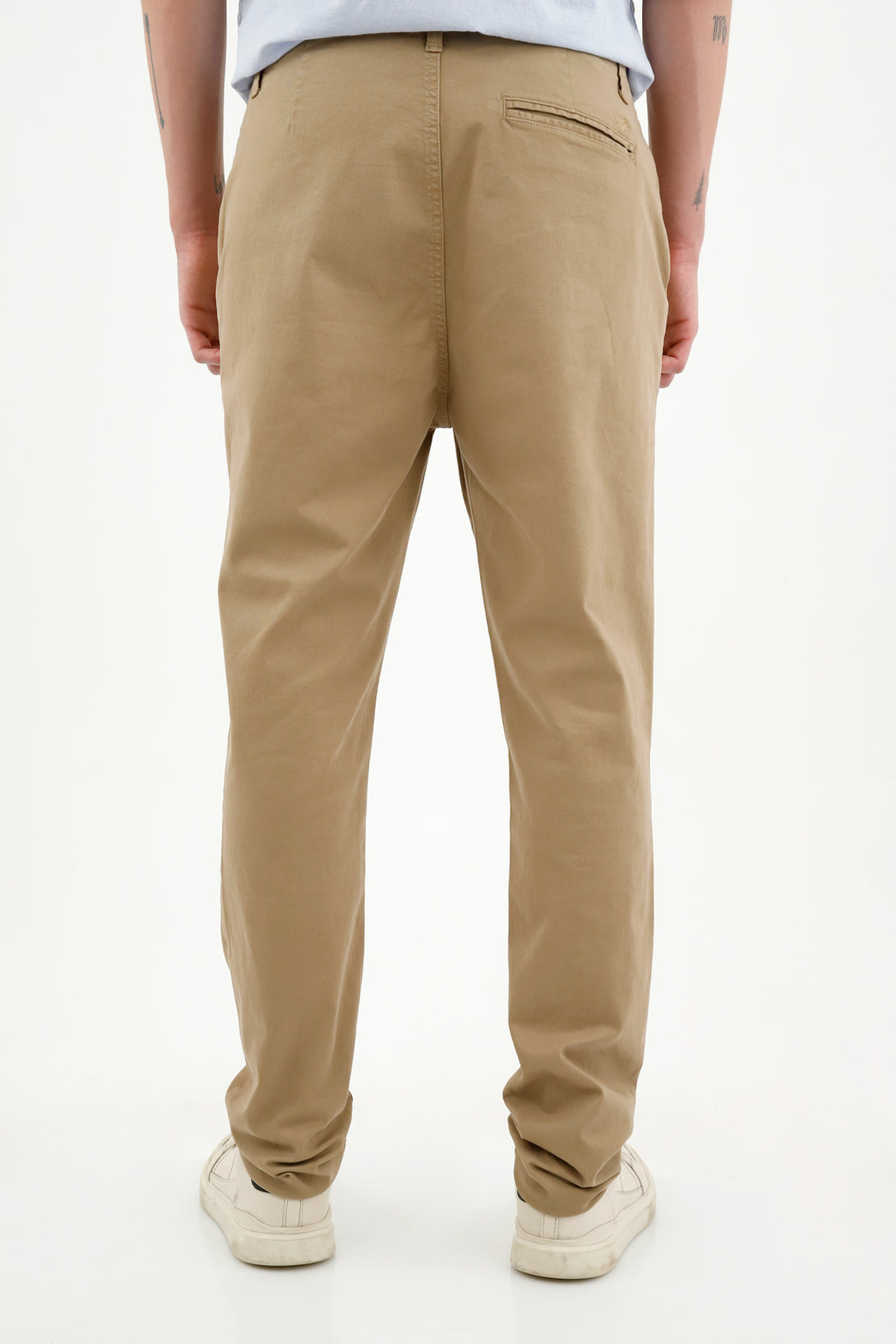 Pantalón tipo chino crudo para hombre