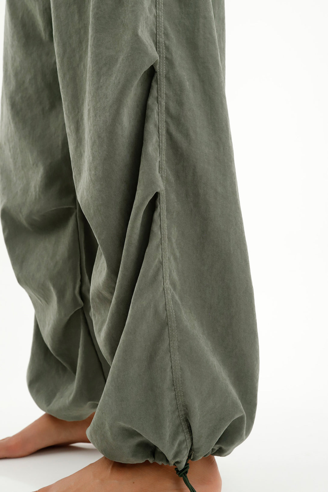 Women's Green Parachute Pants