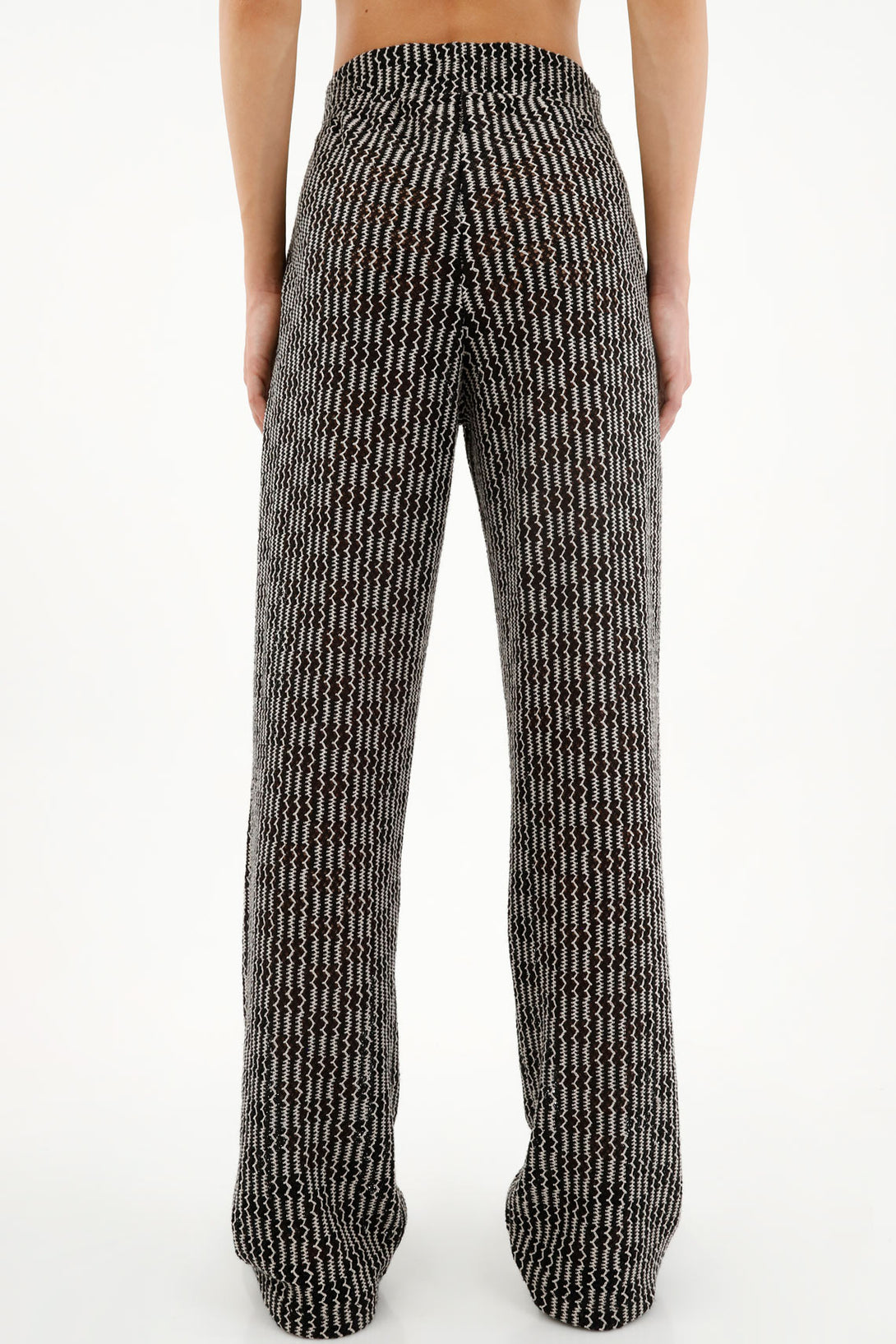 Women's Two-Tone Knit Pants