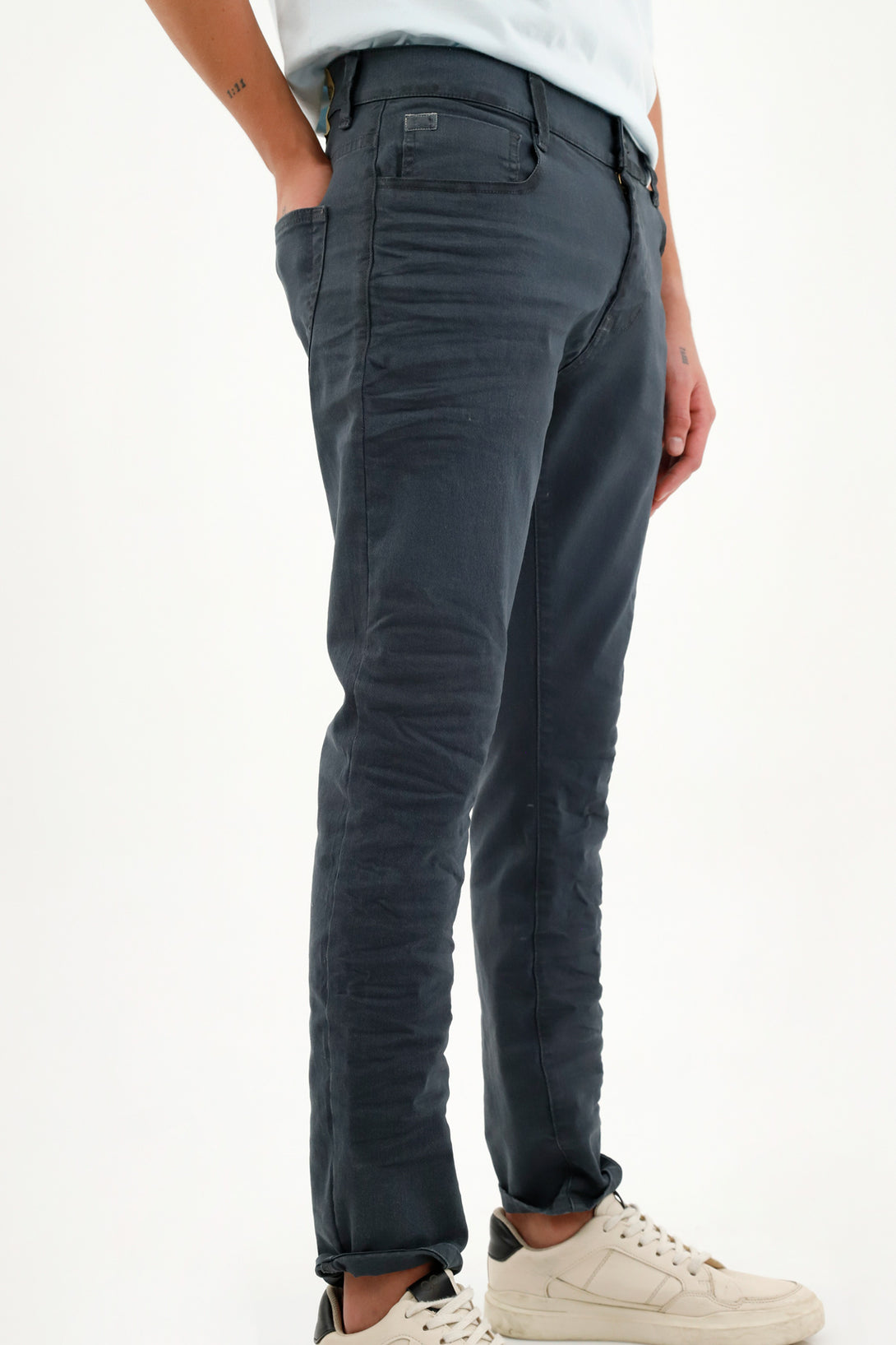 Pantalón cinco bolsillos gris para hombre