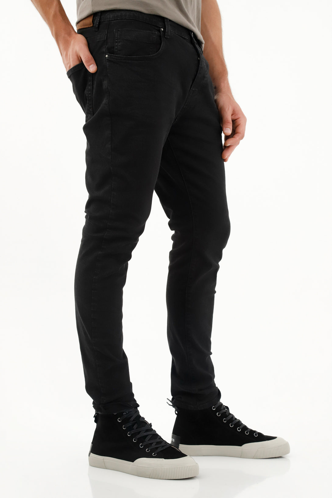 Men's Black Five-Pocket Pants