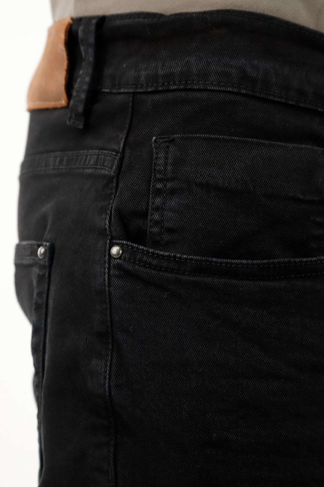 Men's Black Five-Pocket Pants