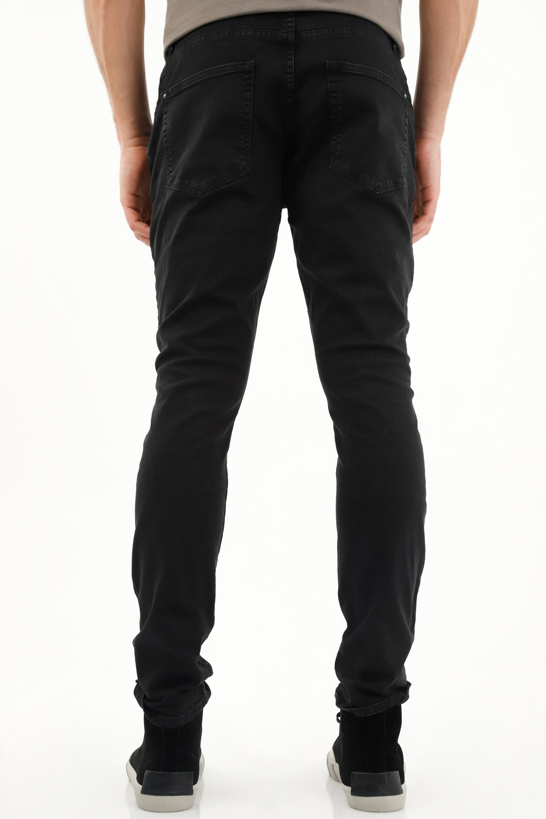 Men's Black Five-Pocket Pants