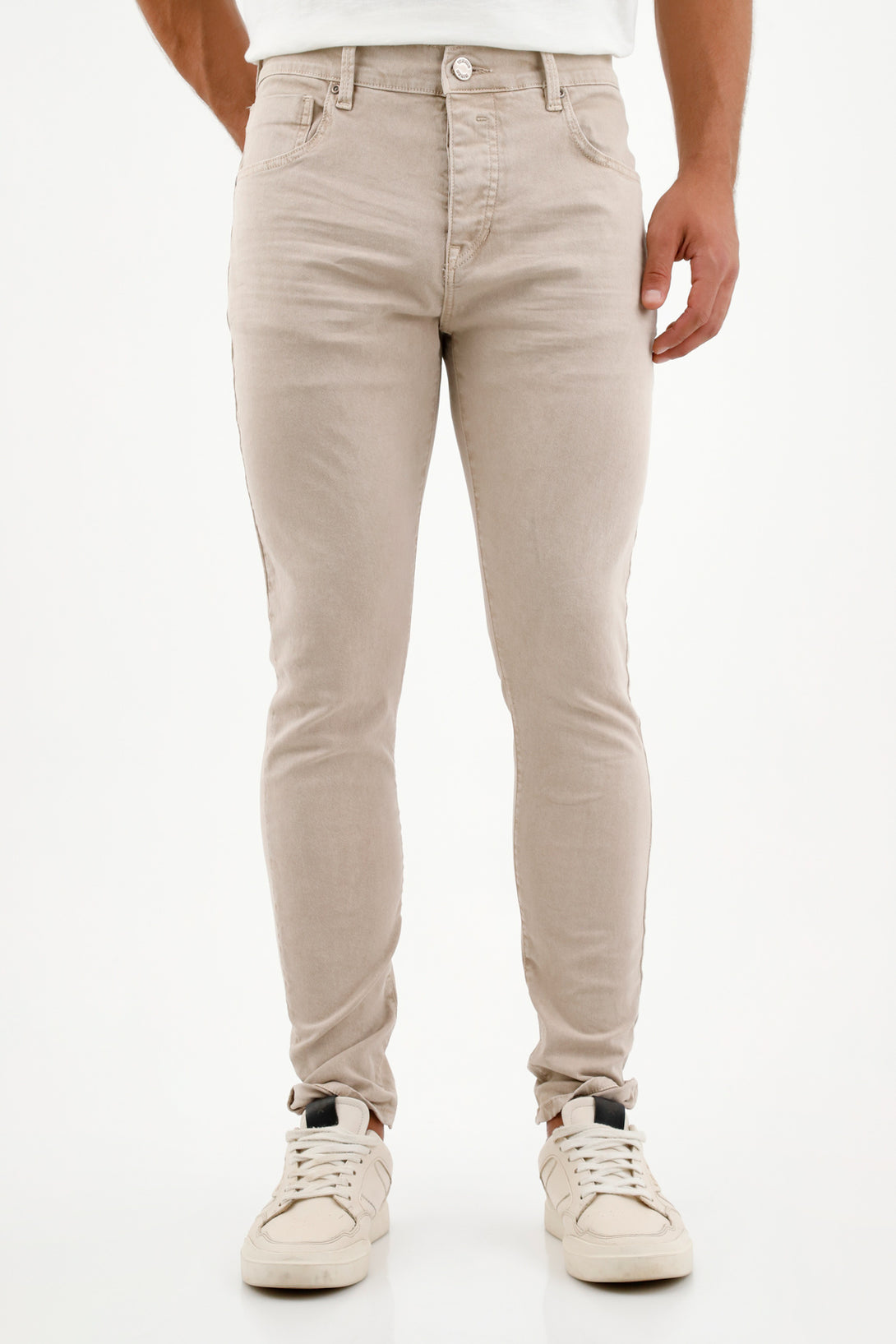 Pantalón cinco bolsillos crudo para hombre