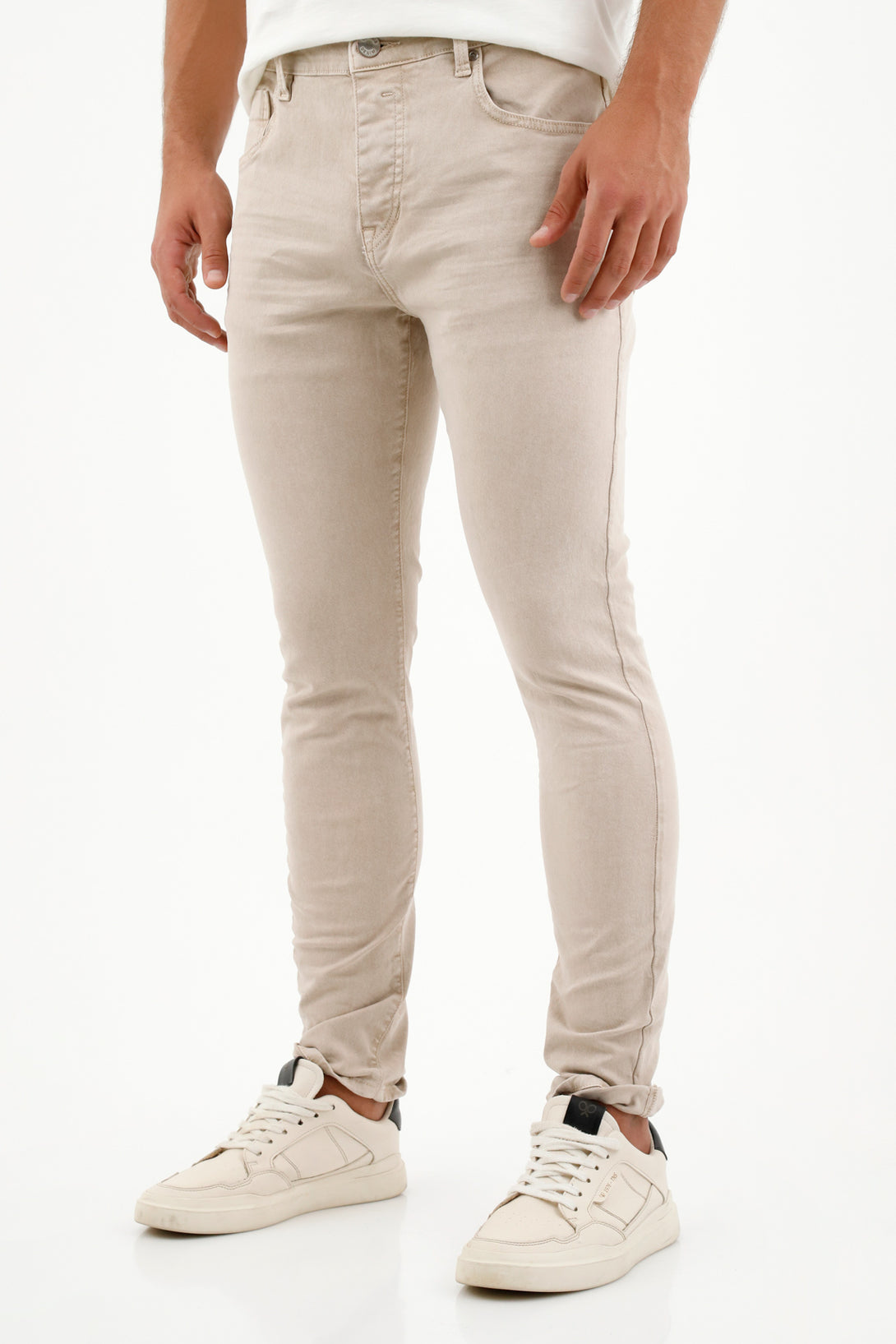 Men's Off-White Five-Pocket Pants