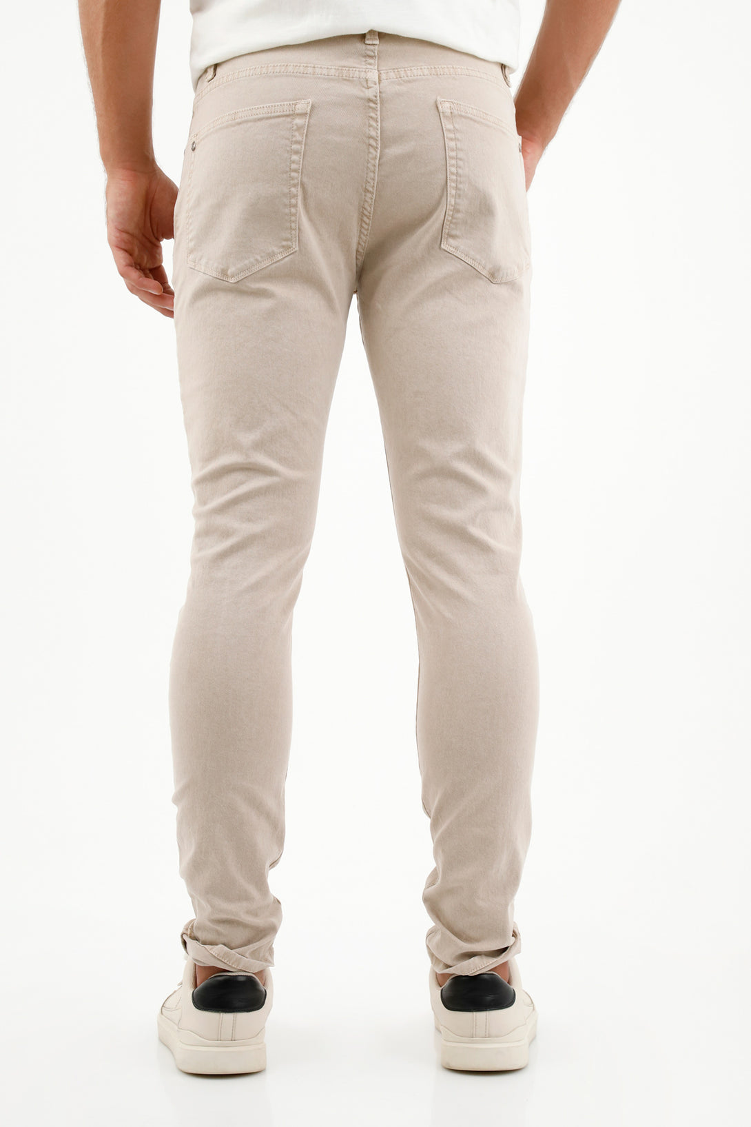 Pantalón cinco bolsillos crudo para hombre