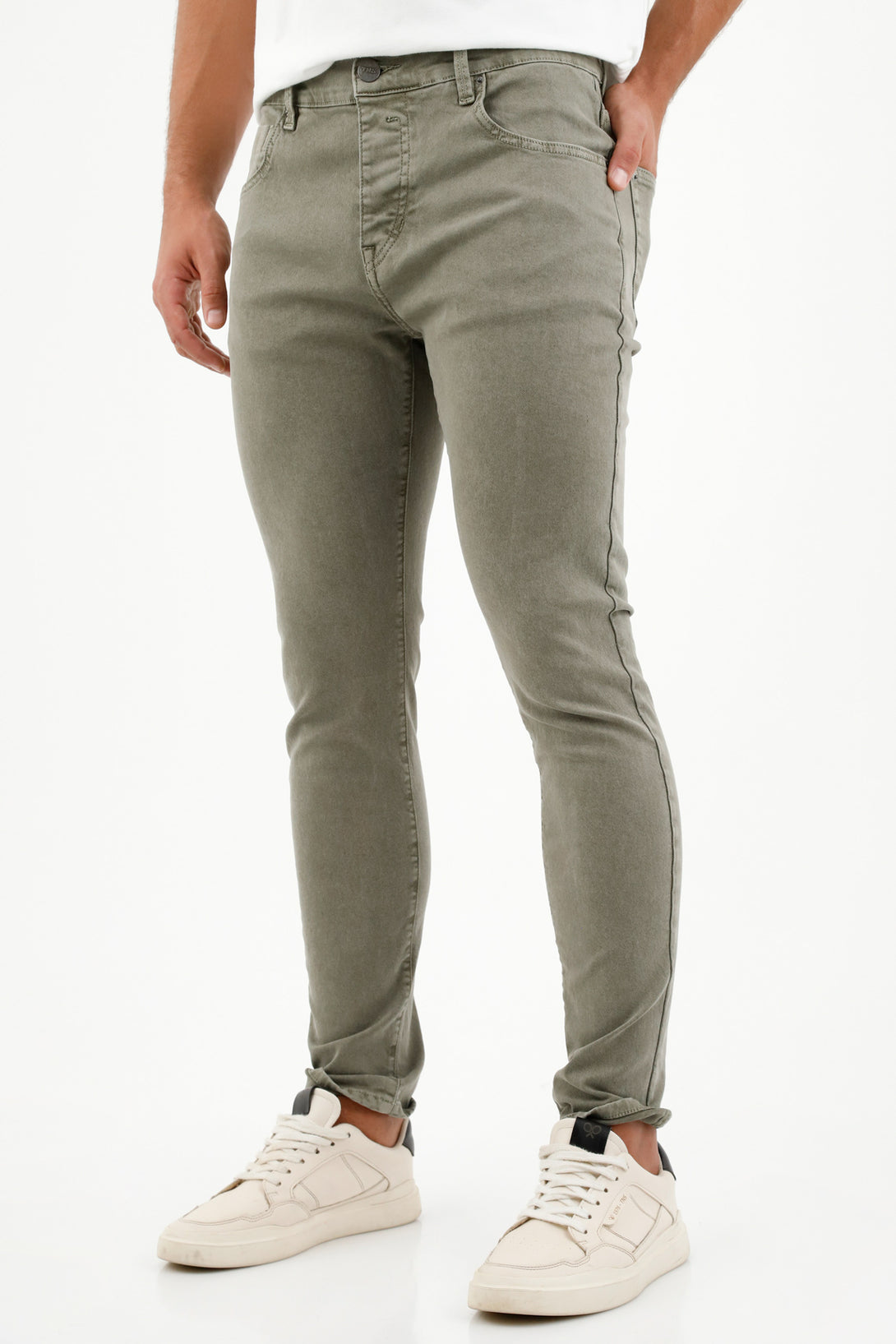 Pantalón cinco bolsillos verde para hombre