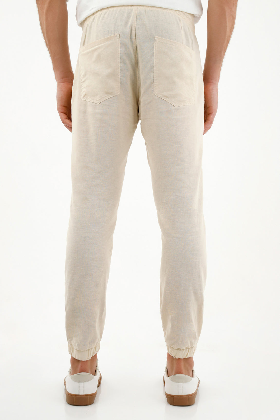 Men's Ecru Jogger Pants