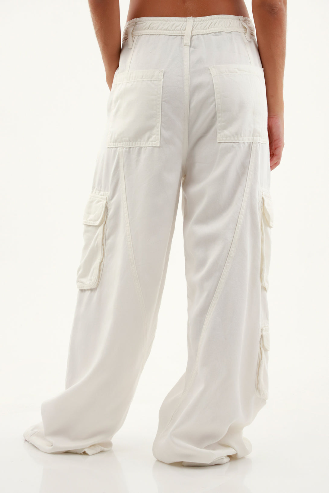 Women's Off-White Multi-Pocket Cargo Pants