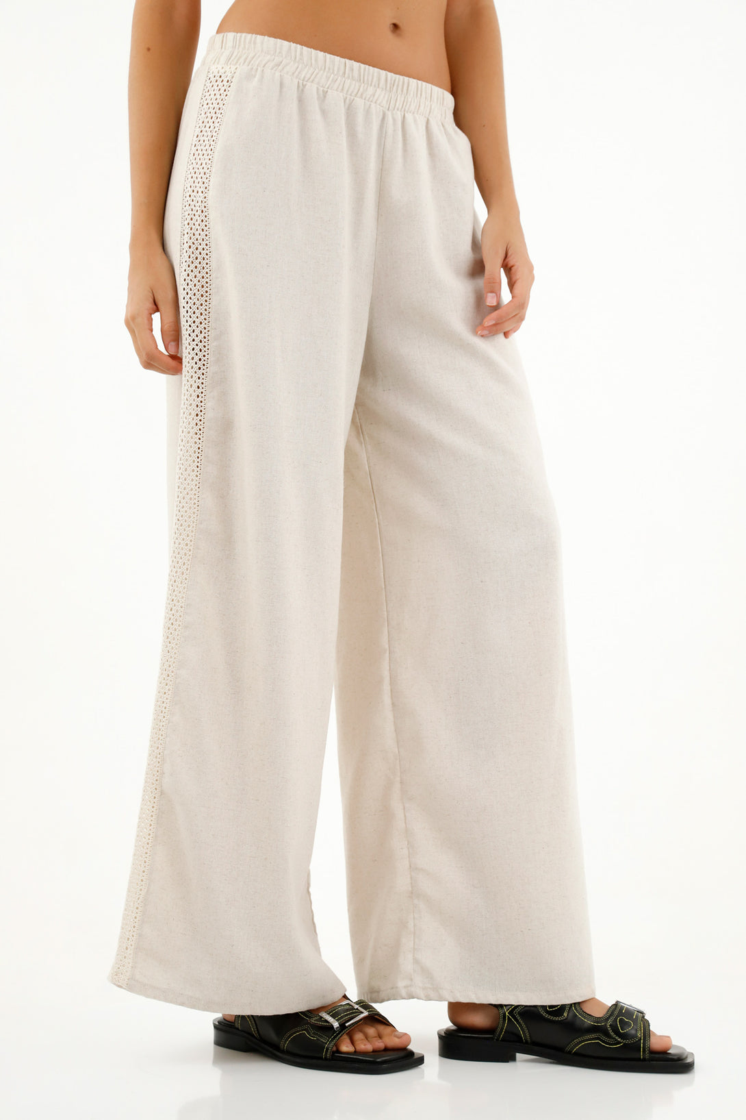 Women's Ecru Linen Pants