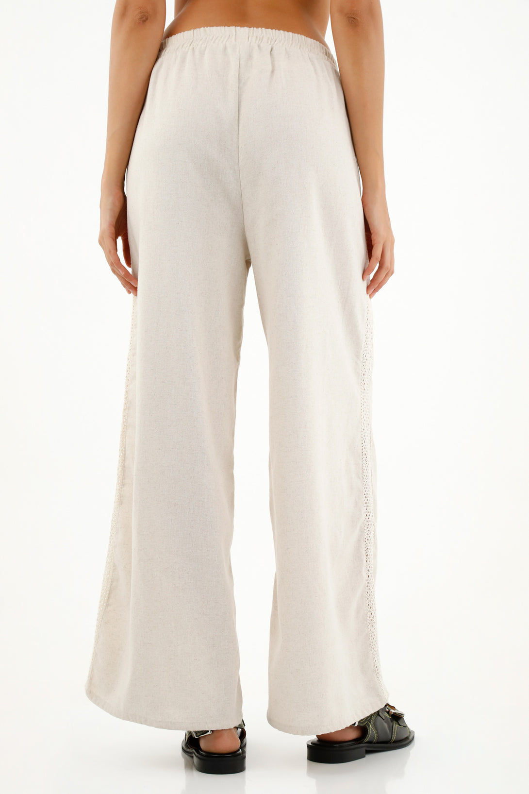 Women's Ecru Linen Pants