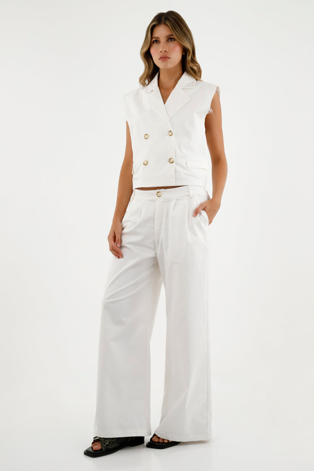 Women's White Classic Silhouette Pants