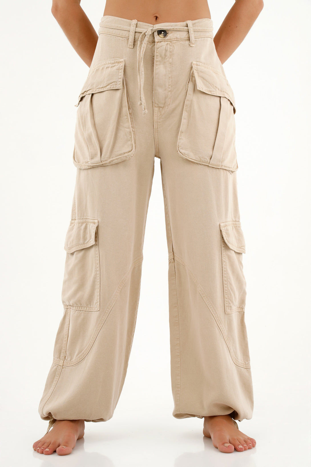 Women's Brown Cargo Pants